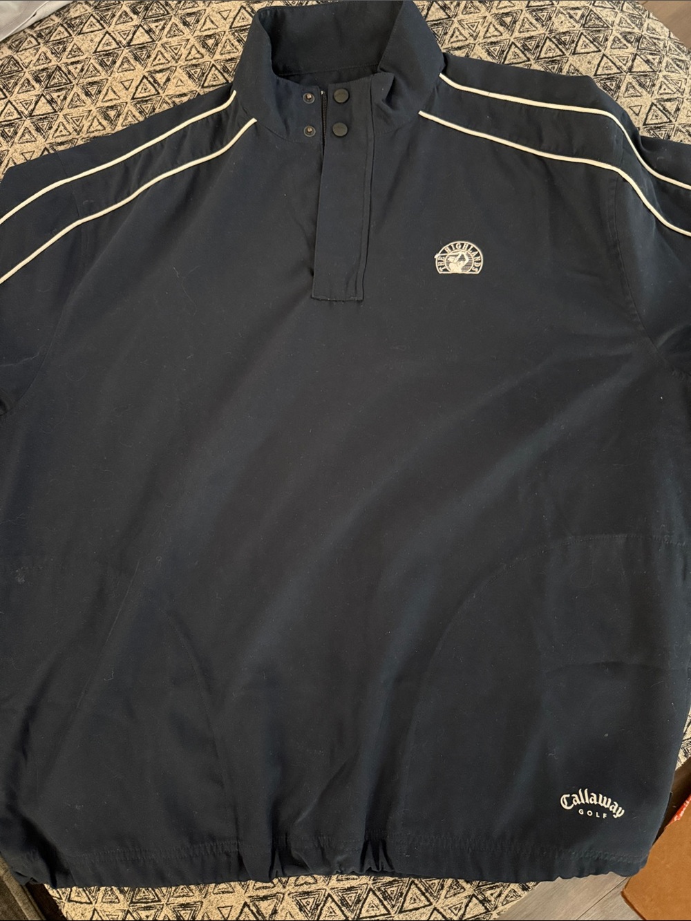 Callaway Navy Golf Pullover with White Piping